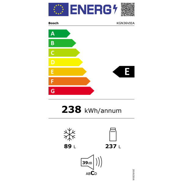 Frigorífico combi Bosch inox 186 cm KGN36VIEA
                                    image number 4